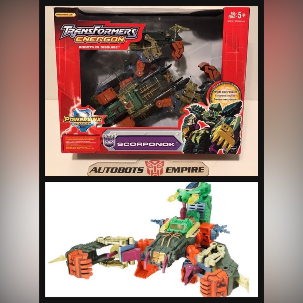 Vintage Hasbro TRANSFORMERS ENERGON POWERLINX SCORPONOK Decepticon Marvel Prime